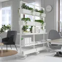 IKEA MITTZON МІТТЗОН, рама з коліщ / відкр пол / кор д / каб, білий, 85x205 см 595.146.77 фото thumb №3