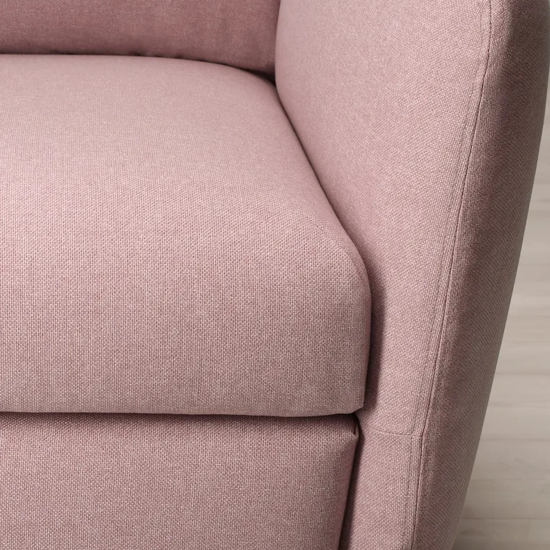 IKEA EKOLSUND ЕКОЛЬСУНД, крісло розкладне, Гарматний світло-рожевий 592.971.84 фото №5