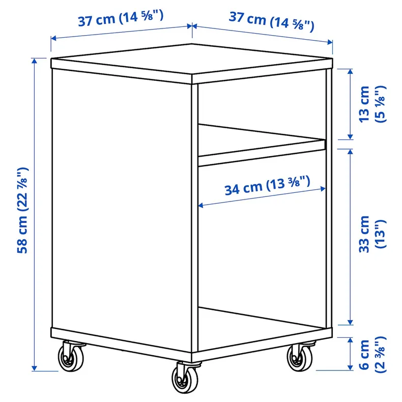 IKEA VIHALS ВИХАЛС, тумба прикроватная, белый, 37x37 см 804.887.37 фото №8