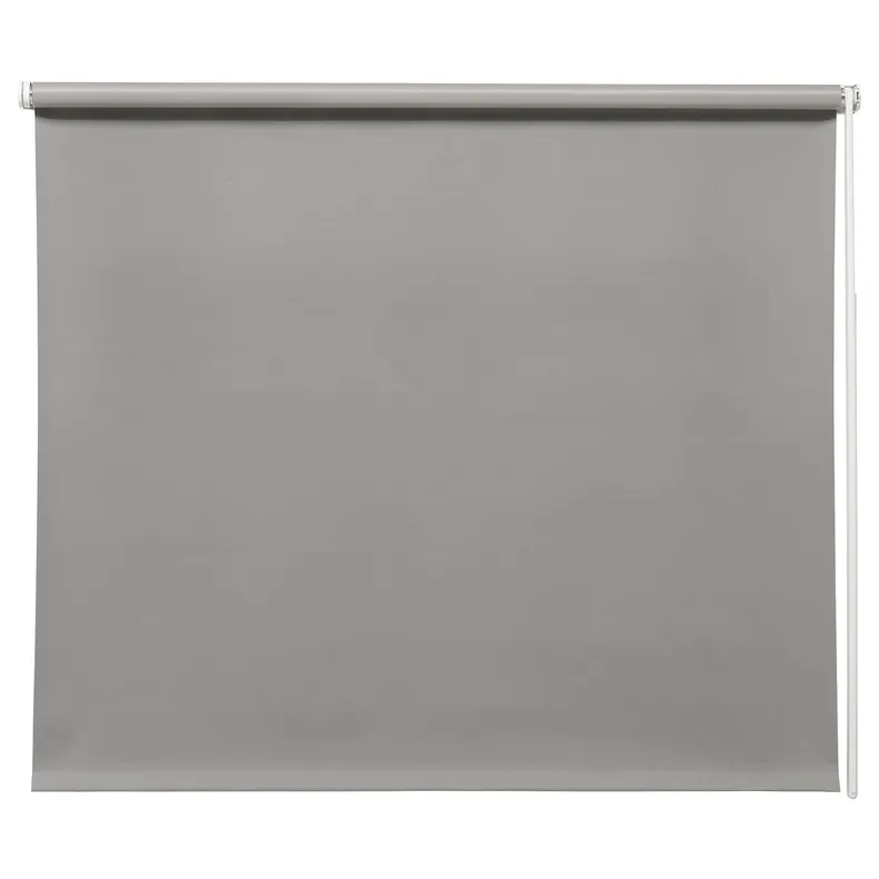 IKEA FRIDANS ФРІДАНС, затемнювальна рулонна штора, сірий, 140x195 см 103.969.20 фото №1