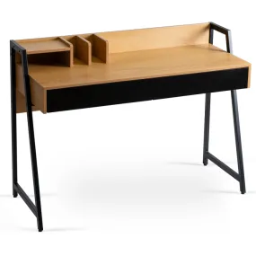 Письмовий стіл MEBEL ELITE CASS 120 см Дуб / Чорний фото