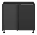 BRW Угловой кухонный шкаф Sole L6 левый черный матовый встраивается в угол 105x82 см, черный/черный матовый FM_DNW_105/82/60_L/B-CA/CAM фото thumb №1