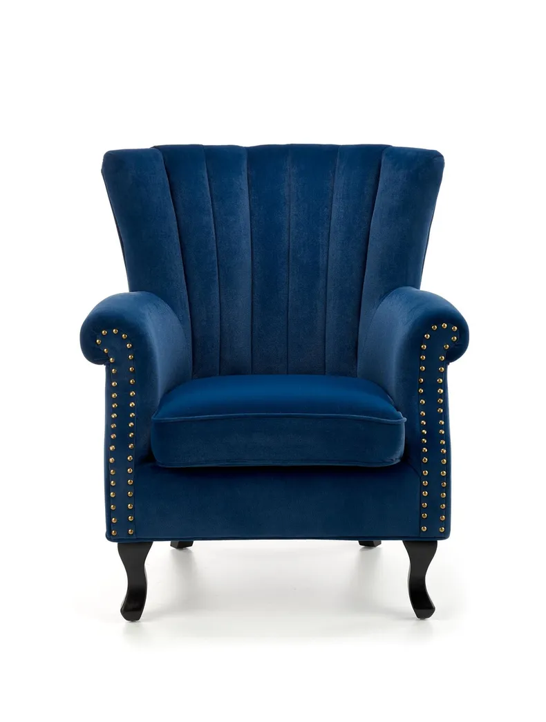 Кресло мягкое HALMAR TITAN темно-синее фото №7