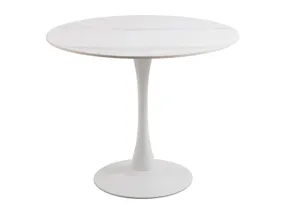 Стол обеденный круглый BRW Malta, WHITE 90х75 см, белый фото