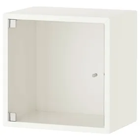 IKEA EKET ЭКЕТ, навесной шкаф со стеклянной дверью, белый, 35x25x35 см 293.363.56 фото