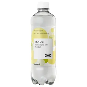 IKEA ISKUB ІСКУБ, газований безалкогольний напій, лимонний/лаймовий аромат/цукор та підсолоджувачі, 500 мл 105.480.61 фото
