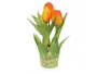 BRW букет тюльпанів 20 см 3 шт прогумовані помаранчеві 090936 фото