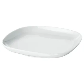 IKEA VÄRDERA ВЭРДЕРА, тарелка десертная, белый, 18x18 см 002.773.57 фото