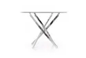 Кухонний стіл HALMAR RAYMOND 3, 100x100 см стільниця - білий мармур, ніжки - срібло фото thumb №1