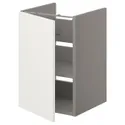 IKEA ENHET ЭНХЕТ, напольн шкаф д / раковины / полка / дверь, серый / белый, 40x42x60 см 193.210.58 фото thumb №1