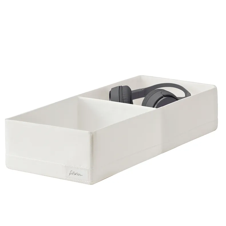 IKEA STUK СТУК, коробка з відділеннями, білий, 20x51x10 см 604.744.30 фото №2