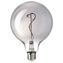 IKEA MOLNART МОЛНАРТ, светодиодная лампочка E27 140 лм, сфера серая прозрачное стекло, 125 мм 205.134.81 фото thumb №1