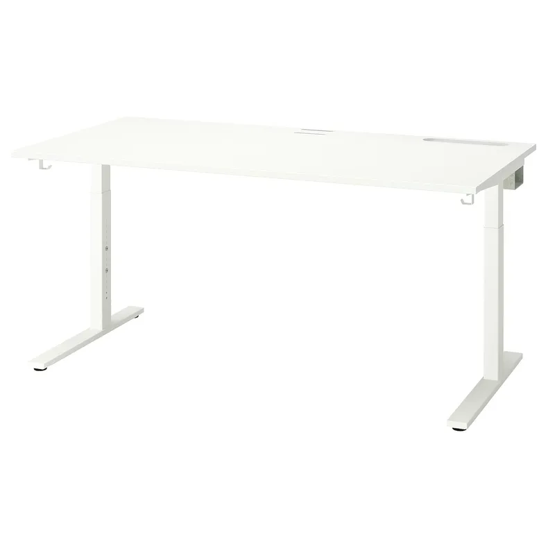 IKEA MITTZON МІТТЗОН, письмовий стіл, білий, 160x80 см 095.290.87 фото №1