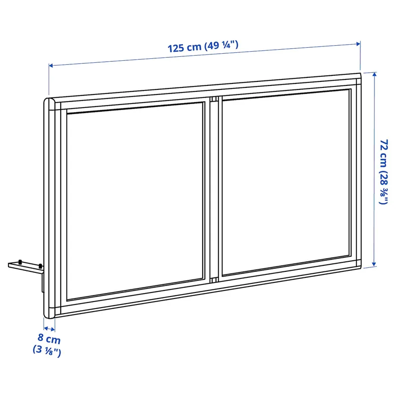 IKEA MITTZON МИТТЗОН, шумопоглощающий экран для стола, Бежевый с пушком, 125x72 см 405.282.12 фото №9