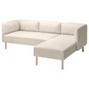 IKEA LILLEHEM ЛИЛЛЕХЕМ, 3-местн модульный диван с козеткой, Виссл/бежевое дерево 495.682.94 фото thumb №1