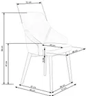 Кухонный стул HALMAR TOLEDO 2 графит/серый (1p=1шт) фото thumb №11