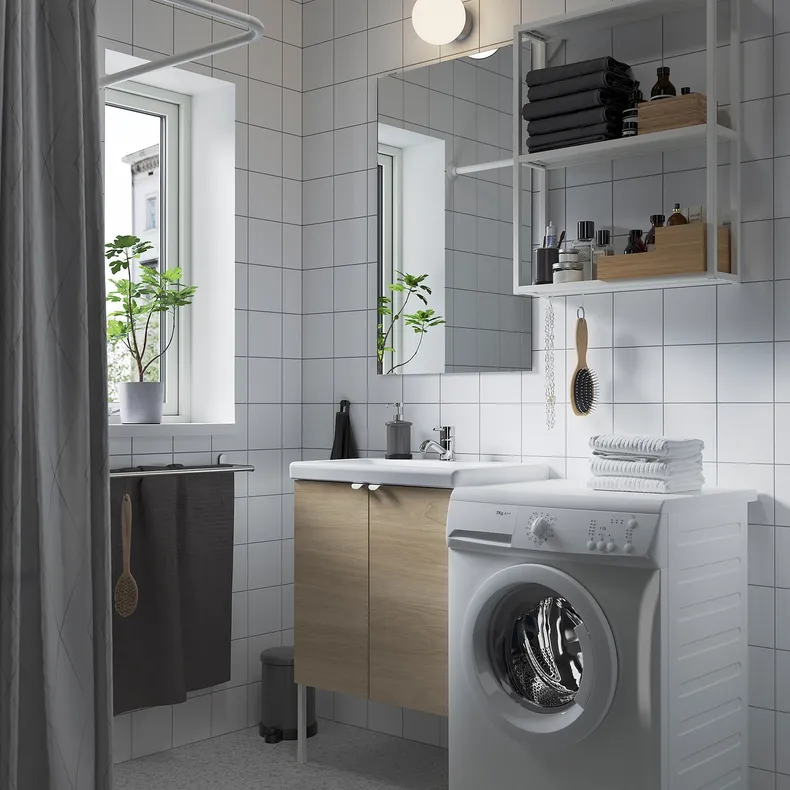 IKEA ENHET ЭНХЕТ, ванная, белый / имит. дуб, 64x43x87 см 695.471.49 фото №3