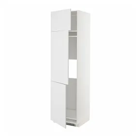 IKEA METOD МЕТОД, шафа висока для холод / мороз із 3 дв, білий / стенсундський білий, 60x60x220 см 094.629.49 фото