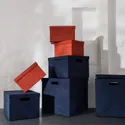 IKEA GJÄTTA ГЙЕТТА, коробка для зберігання з кришкою, темно-синій оксамит, 25x35x20 см 305.704.47 фото thumb №10