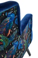 Кресло мягкое HALMAR PAGONI темно-синий/черный (ткань Bluvel #86) фото thumb №11
