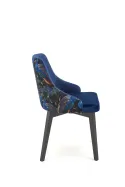 Кухонний стілець HALMAR ENDO чорний/темно-синій фото thumb №4