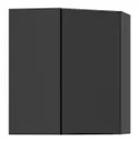 BRW Угловой левый кухонный шкаф Sole L6 60 см черный матовый, черный/черный матовый FM_GNWU_60/72_L-CA/CAM фото thumb №2