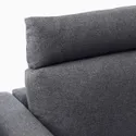 IKEA VIMLE ВІМЛЕ, 3-місний диван із кушеткою, з підголовником / Gunnared середньо-сірий 593.991.06 фото thumb №6