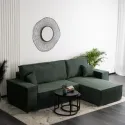 Угловой диван универсальный MEBEL ELITE ALEX, 262 см, ткань: зеленый фото thumb №4