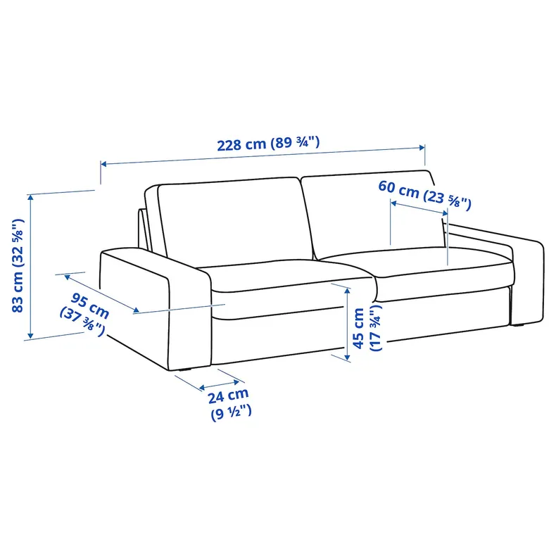 IKEA KIVIK КИВИК, 3-местный диван, Талмира темно-зеленая 094.848.09 фото №7