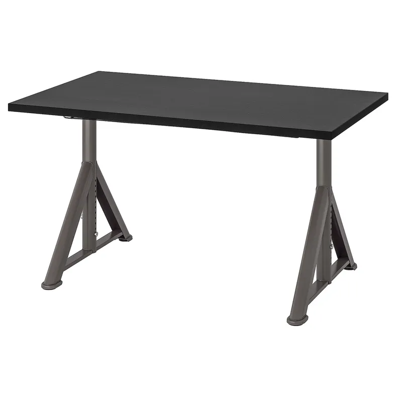 IKEA IDÅSEN ІДОСЕН, письмовий стіл, чорний / темно-сірий, 120x70 см 192.810.24 фото №1