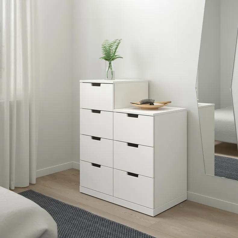 IKEA NORDLI НОРДЛИ, комод с 7 ящиками, белый, 80x99 см 092.480.06 фото №2