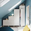 IKEA PLATSA ПЛАТСА, гардероб с 6 дверями, белый / фонен белый, 240x57x231 см 394.253.52 фото thumb №2