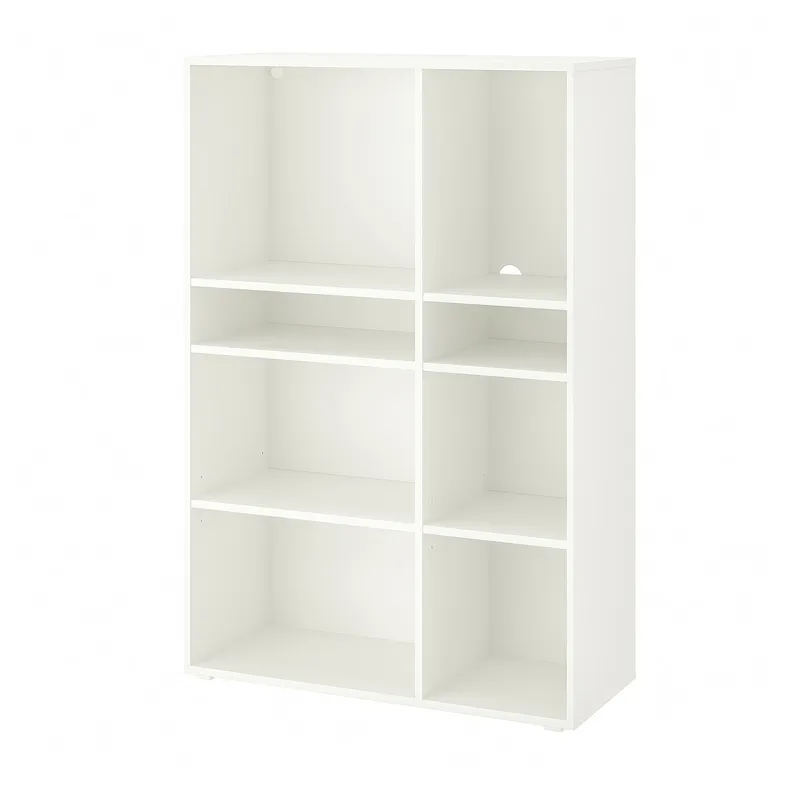 IKEA VIHALS ВІХАЛЬС, стелаж 6 полиць, білий, 95x37x140 см 804.832.83 фото №1