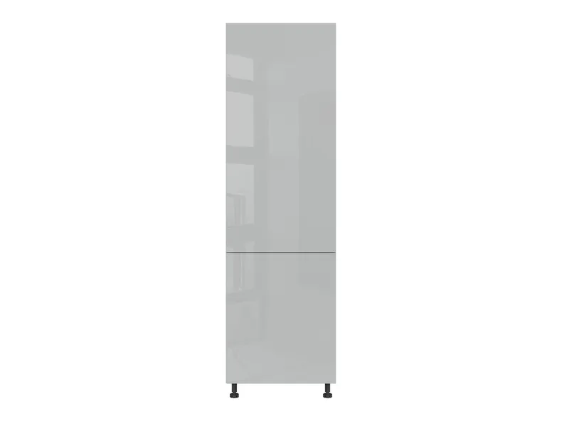 Кухонна шафа BRW Top Line 60 см ліва глянцева сіра для вбудованого холодильника, гренола сірий / глянцевий сірий TV_DL_60/207_L/L-SZG/SP фото №1