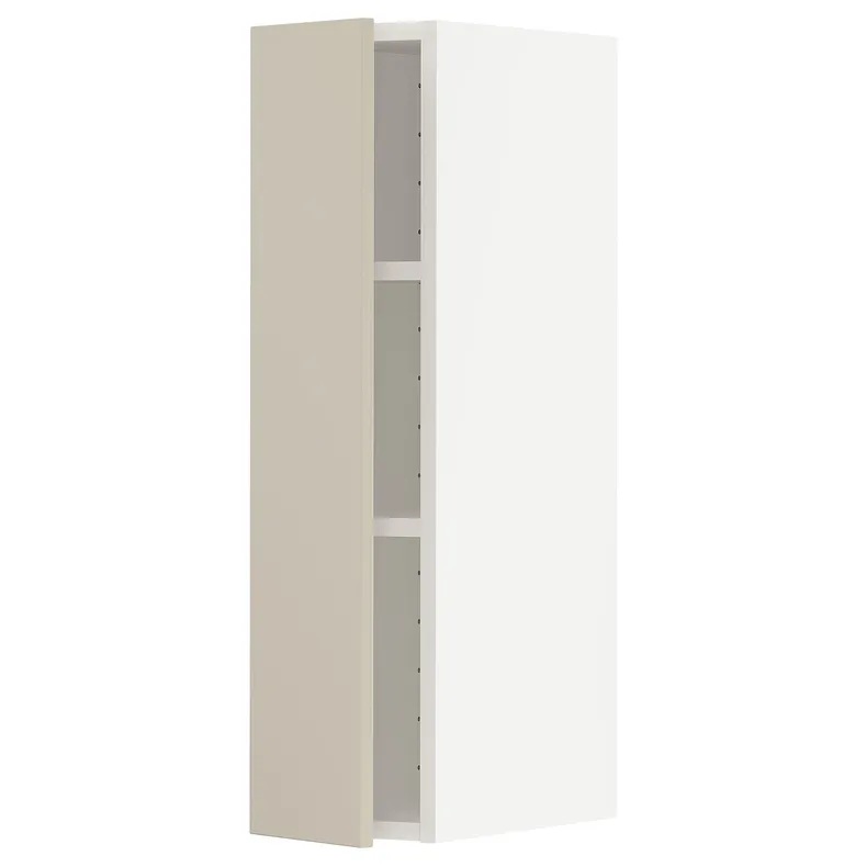 IKEA METOD МЕТОД, навесной шкаф с полками, белый / гавсторпский бежевый, 20x80 см 994.638.69 фото №1