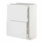 IKEA METOD МЕТОД / MAXIMERA МАКСИМЕРА, напольный шкаф / 2 фасада / 3 ящика, белый / Стенсунд белый, 60x37 см 094.095.13 фото