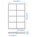 IKEA SKYTTA СКЮТТА / MEHAMN МЕХАМН, дверь раздвижная, комбинация, белый / 2стр дуб, окрашенный в белый цвет, 152x240 см 894.240.48 фото thumb №3