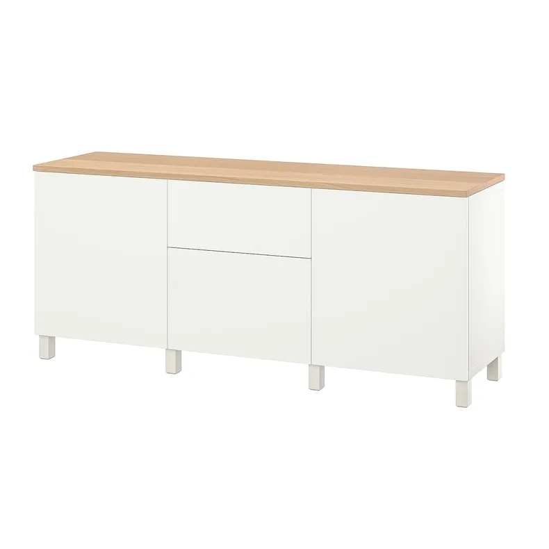 IKEA BESTÅ БЕСТО, комбинация для хранения с ящиками, белый / Лаппвикен / Стуббарп белый, 180x42x76 см 794.404.64 фото №1
