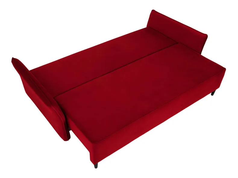 BRW тримісний диван Марія розкладний з велюровим ящиком для зберігання червоний, Рів'єра 61 SO3-MARIA-LX_3DL-G2_BB8815 фото №4
