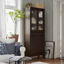 IKEA IDANÄS ИДАНЭС, высокий шкаф с дверцами и 1 ящиком, тёмно-коричневый с пятнами, 81x39x211 см 704.878.37 фото thumb №2