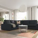 IKEA KIVIK КИВИК, 4-местный угловой диван, Трезунд антрацит 094.828.53 фото thumb №2