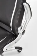 Крісло комп'ютерне офісне обертове HALMAR SATURN чорний, екошкіра перфорована фото thumb №5