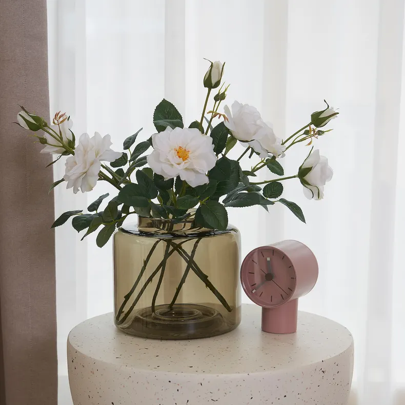 IKEA SMYCKA СМИККА, цветок искусственный, внутренний / наружный / розовый белый, 65 см 905.601.48 фото №3