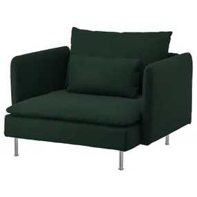 IKEA SÖDERHAMN СЕДЕРХАМН, крісло, Талміра темно-зелена 194.312.45 фото