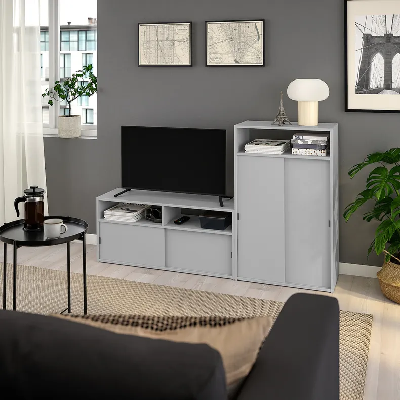 IKEA SPIKSMED СПИКСМЕД, шкаф для ТВ, комбинация, 157x32x97 см 095.033.13 фото №3