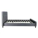 Кровать двуспальная бархатная MEBEL ELITE LINO Velvet, 160x200 см, Серый фото thumb №12