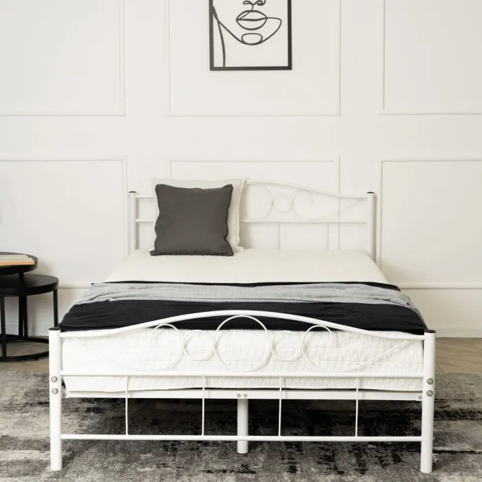 Кровать металлическая MEBEL ELITE GRIFFIN, 120x200 см, Белый фото №4