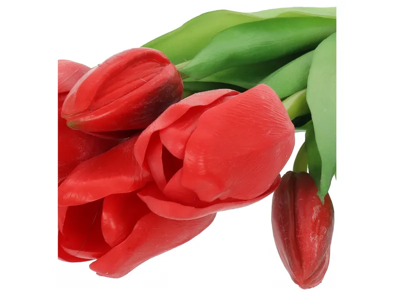 BRW Букет тюльпанов 28 см 5 шт прорезиненный красный 090934 фото №2