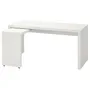 IKEA MALM МАЛЬМ, письмовий стіл із висувною панеллю, білий, 151x65 см 702.141.92 фото
