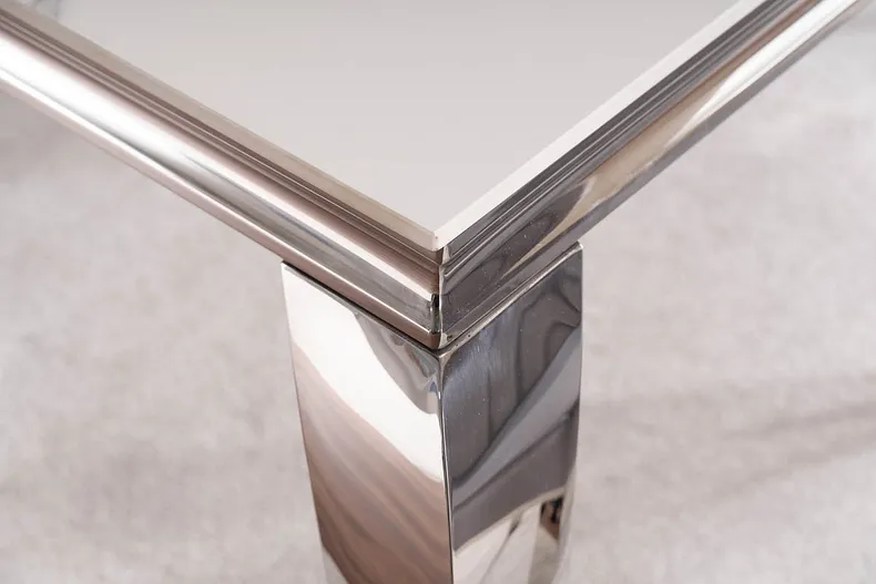 Журнальний стіл SIGNAL PRINCE C CERAMIC стільниця - білий мармур, CALACATTA ніжки - метал хром, 40x120 см фото №8